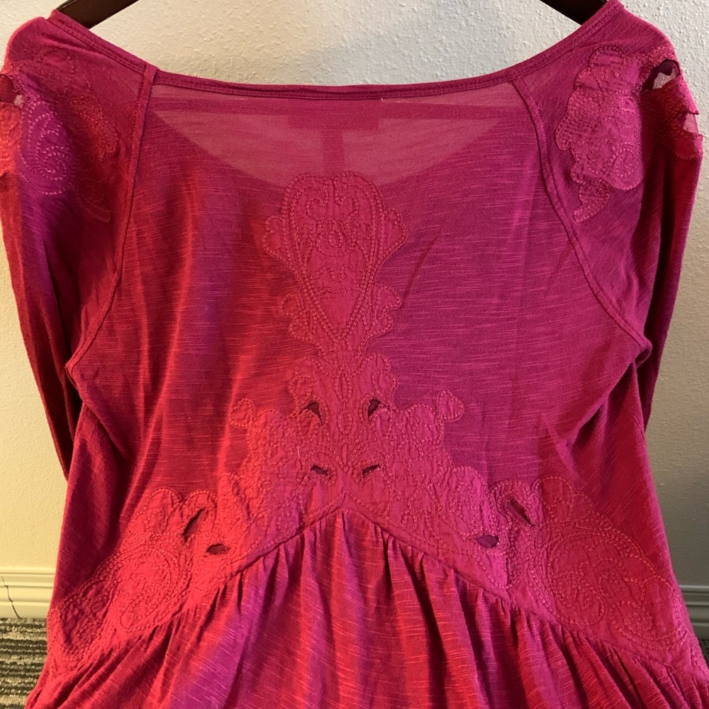 Lace detail maternity blouse